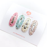Sparkly Snap Clip Set of 4